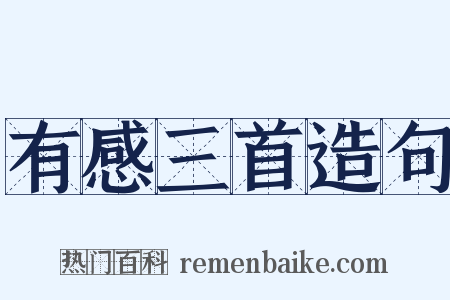 有感三首造句是什么意思的图片